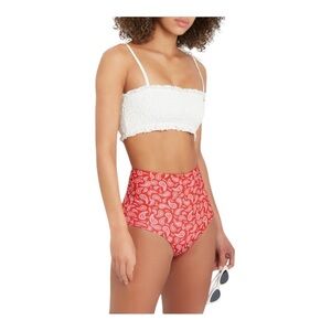VERDE LIMON Red Banes High-waist Bikini Bottoms NWOT